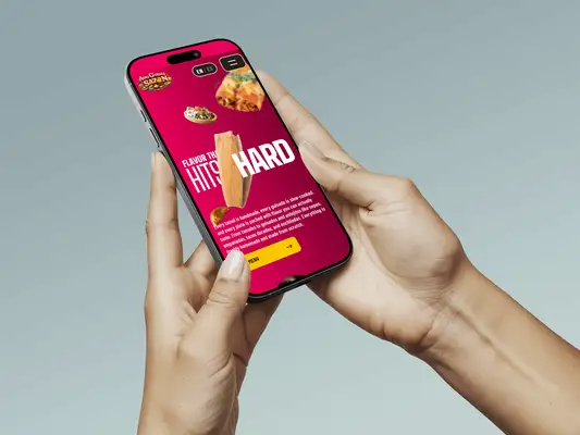 AdriGordis Sazon website redesign shown on a phone